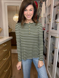 *BELLES & DOORBUSTER* Cedar Ridge Waffle Top in Olive *FINAL SALE*