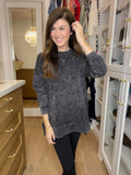 *BELLES & DOORBUSTER* Ford Mineral Washed Pullover in Black *FINAL SALE*