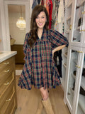 Holiday Happiness Dress in Navy