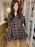 Holiday Happiness Dress in Navy