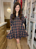 Holiday Happiness Dress in Navy