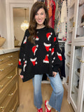 Santa Hat Sweater in Black