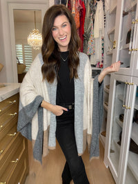 *BELLES & DOORBUSTER* Cumberland Color Block Cardigan Wrap *Final Sale*