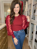 *BELLES & DOORBUSTER* Forever Wild Top in Burgundy *Final Sale*