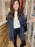 *BELLES & DOORBUSTER* No Plans Hooded Cardigan in Navy *FINAL SALE*