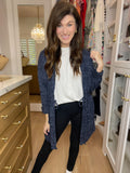*BELLES & DOORBUSTER* No Plans Hooded Cardigan in Navy *FINAL SALE*