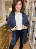 *BELLES & DOORBUSTER* No Plans Hooded Cardigan in Navy *FINAL SALE*