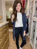 *BELLES & DOORBUSTER* No Plans Hooded Cardigan in Navy *FINAL SALE*