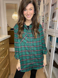 Coffee Run Plaid Button Down in Hunter