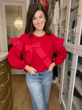 Still Yours Bow Front Top in Red