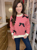 Sweetest Song Bow and Striped Pullover