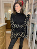 On the Way Up Leopard Mock Neck Sweater