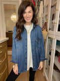 Risen Relaxed Ridge Denim Shacket