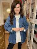 Risen Relaxed Ridge Denim Shacket