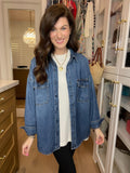Risen Relaxed Ridge Denim Shacket