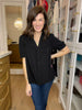 Noir Braided Button Down Top