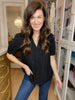 Noir Braided Button Down Top