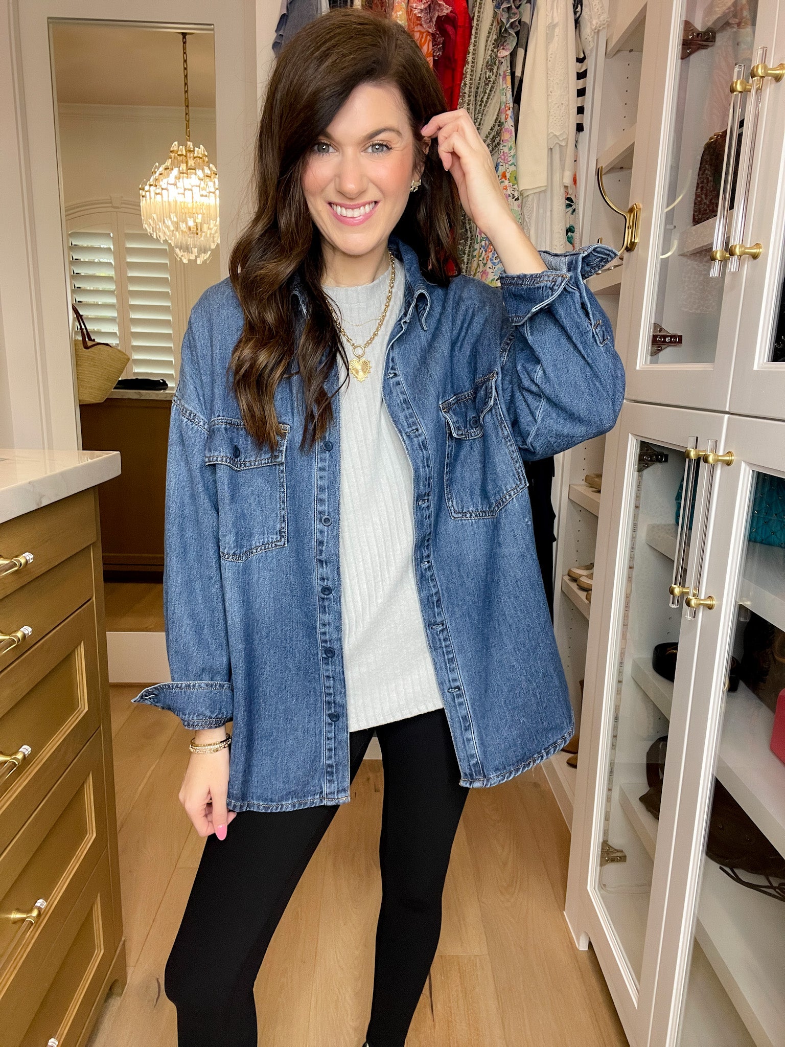 *BELLES & DOORBUSTER* Cloud Soft Ribbed Top in Pink and Gray *Final Sale*