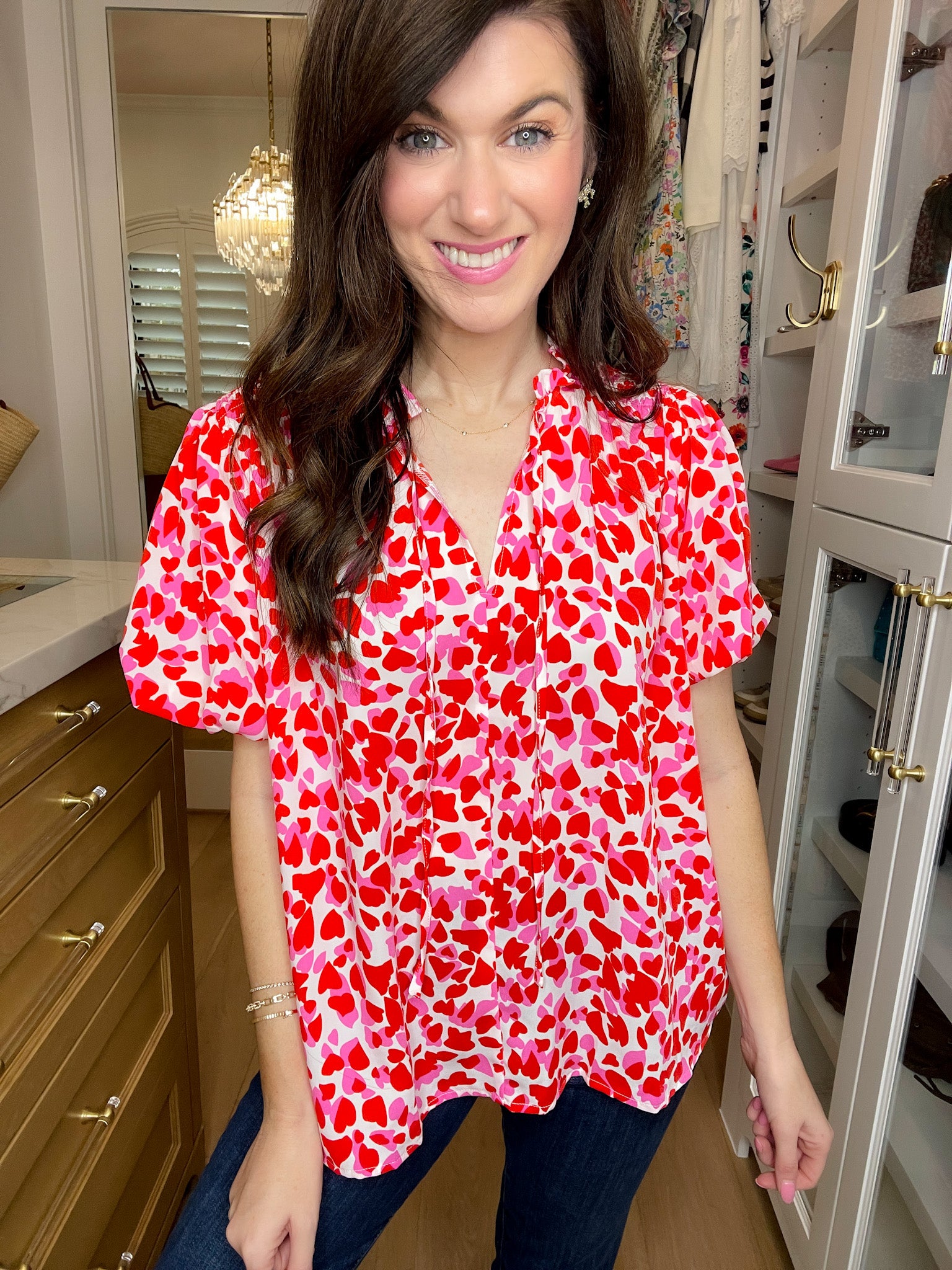 SALE! Sweetheart Pop Blouse in White *Final Sale*