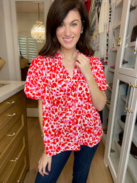 SALE! Sweetheart Pop Blouse in White *Final Sale*
