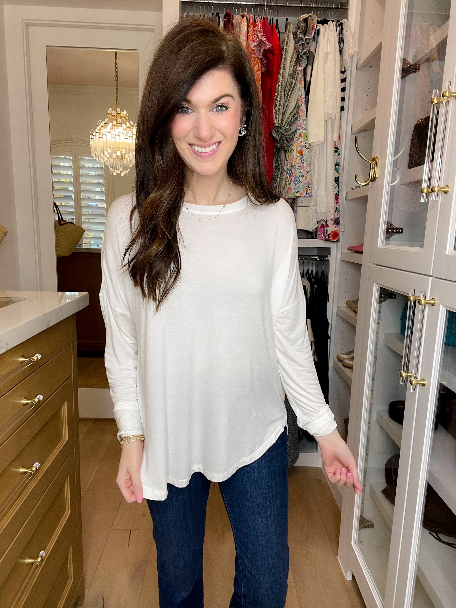 *BELLES & DOORBUSTER* Love to Layer Long Sleeve Tee in Off White *Final Sale*