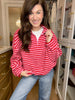 Sweetheart Stripe Fleece Pullover