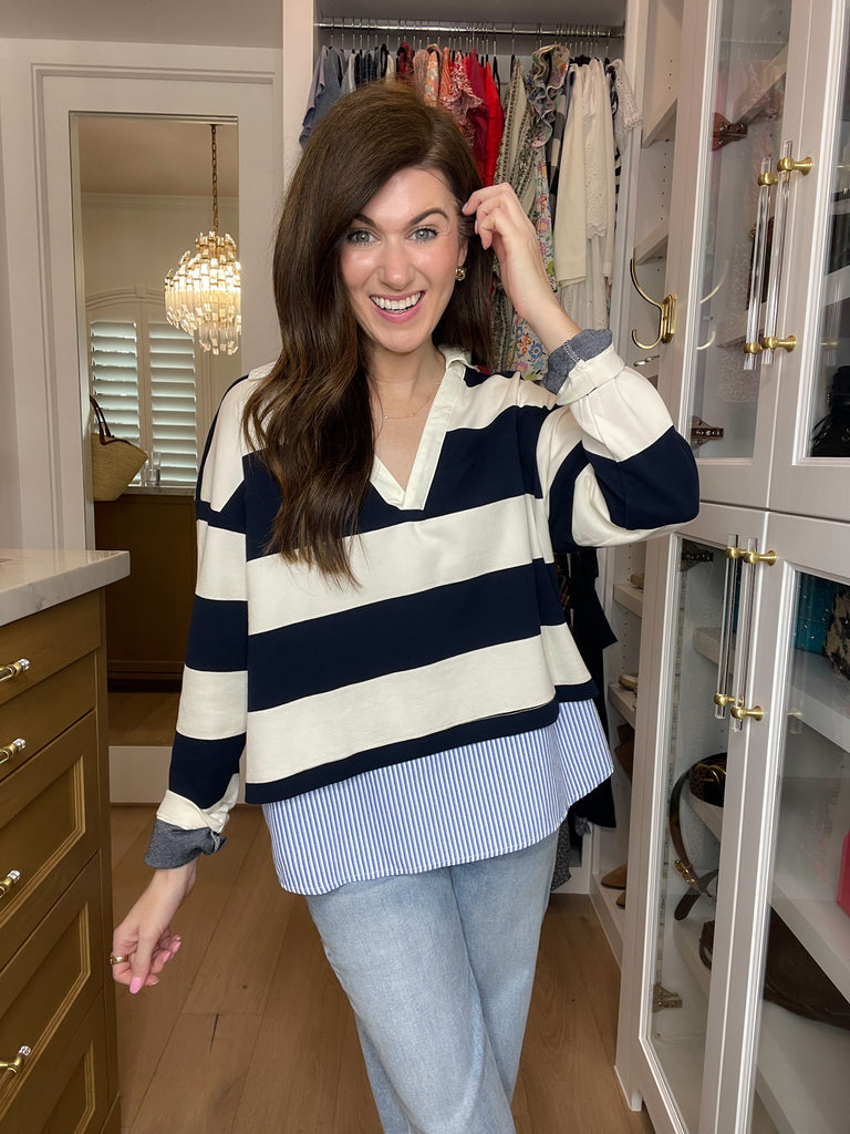 Newport Stripe Layered Top