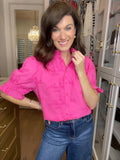 Good Graces Floral Lace Top in Pink