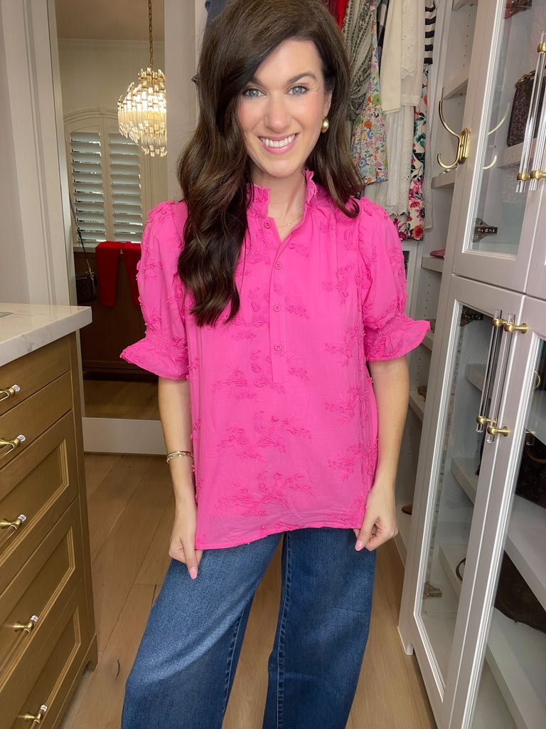 Good Graces Floral Lace Top in Pink