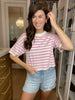 Running on Sunshine Cropped Knit Top in Pink
