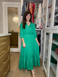 Skies Are Blue Emery Maxi Dress in Kelly Green