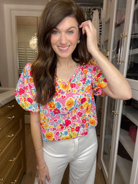 Sweet Petal Puff Sleeve Top