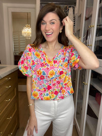 Sweet Petal Puff Sleeve Top