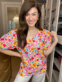 Sweet Petal Puff Sleeve Top