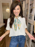Water Lillies Scarf in Orange *FINAL SALE*