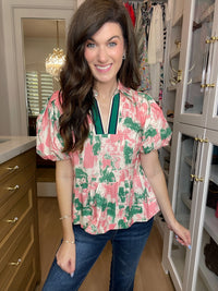 Perfectly Preppy Peplum Top