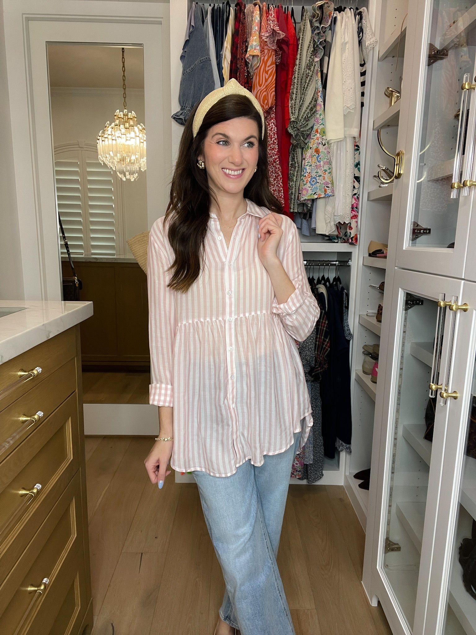 *BELLES & DOORBUSTER* Blushing Belle Button Down *Final Sale*