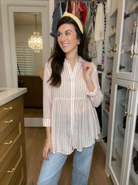 *BELLES & DOORBUSTER* Blushing Belle Button Down *Final Sale*