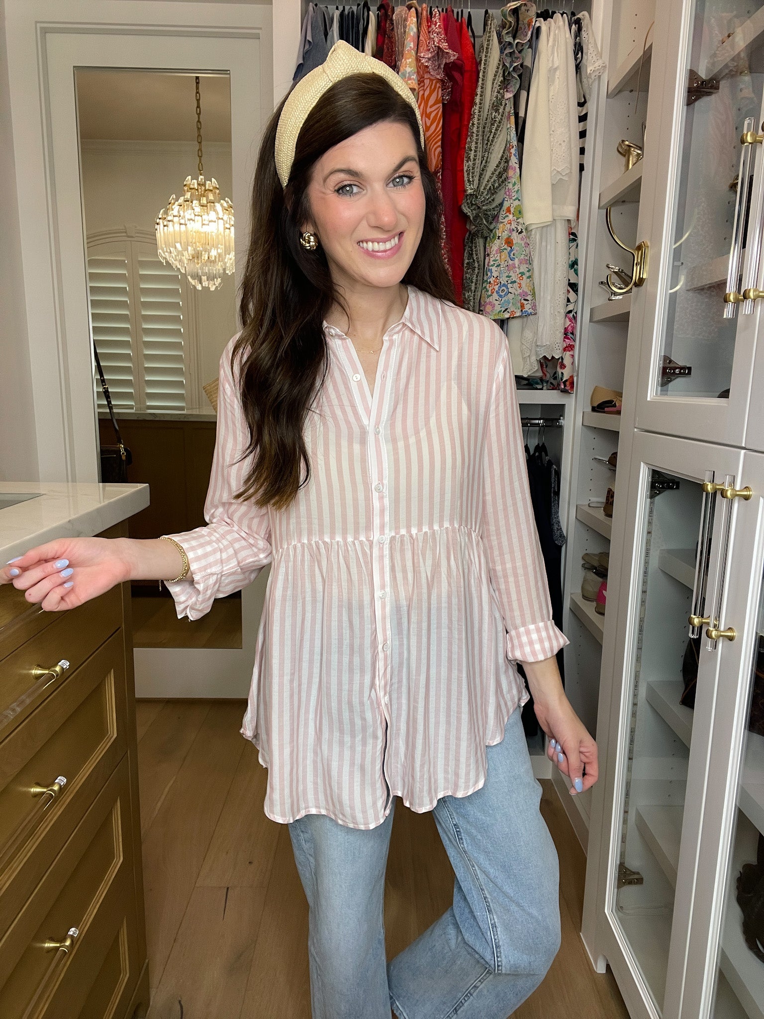 *BELLES & DOORBUSTER* Blushing Belle Button Down *Final Sale*