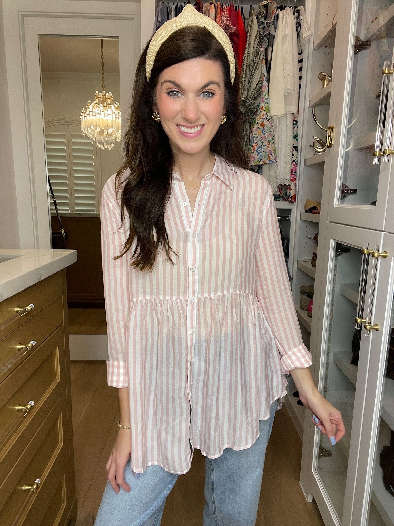 *BELLES & DOORBUSTER* Blushing Belle Button Down *Final Sale*