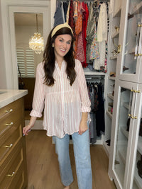 *BELLES & DOORBUSTER* Blushing Belle Button Down *Final Sale*