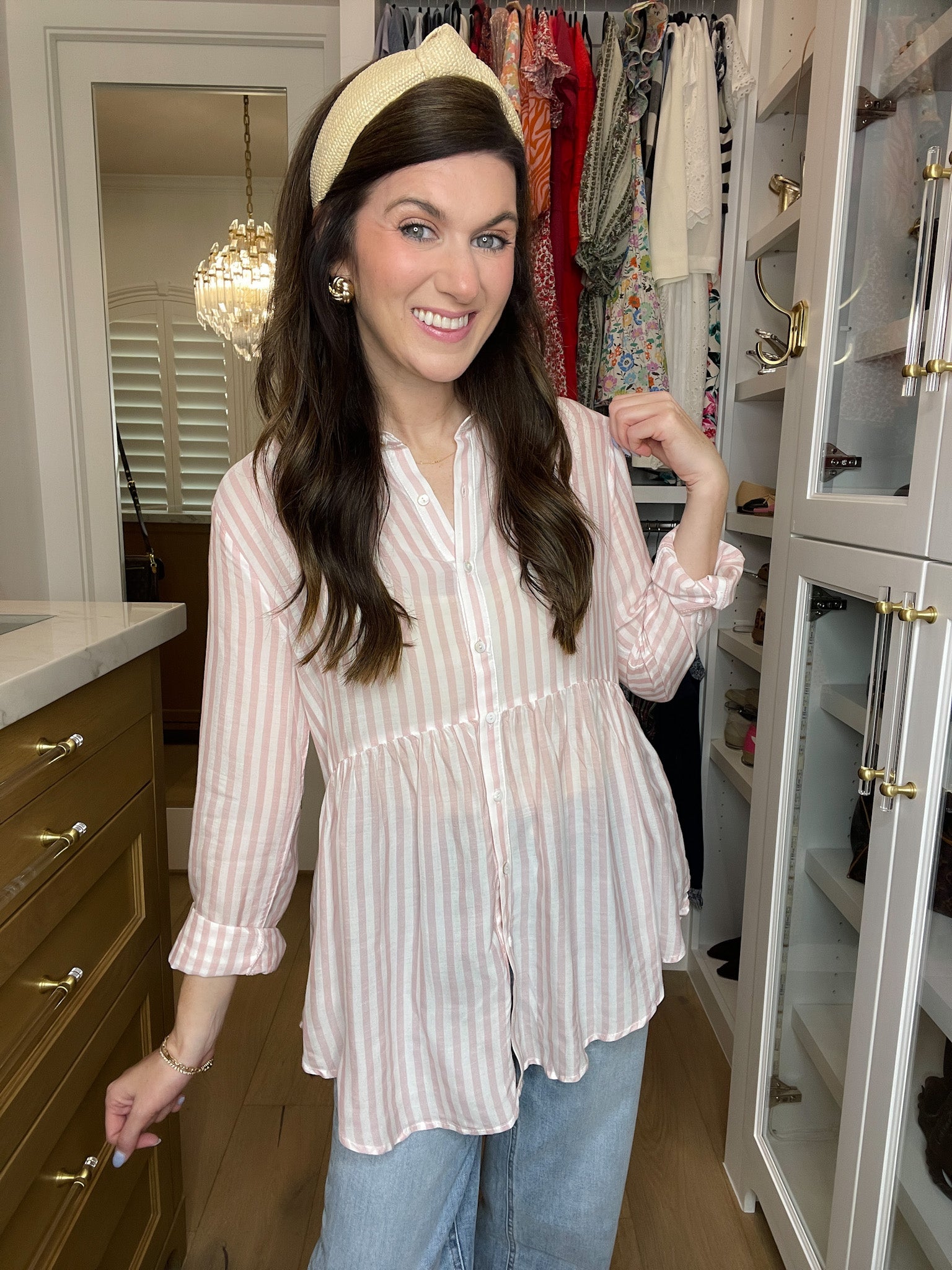 *BELLES & DOORBUSTER* Blushing Belle Button Down *Final Sale*