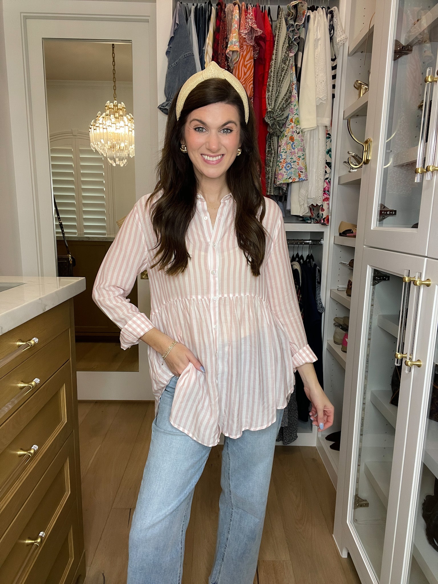 *BELLES & DOORBUSTER* Blushing Belle Button Down *Final Sale*