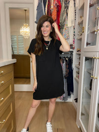 City Stroll T-Shirt Dress in Black