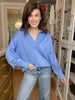Chic Ease Knit Collared Pullover in Periwinkle