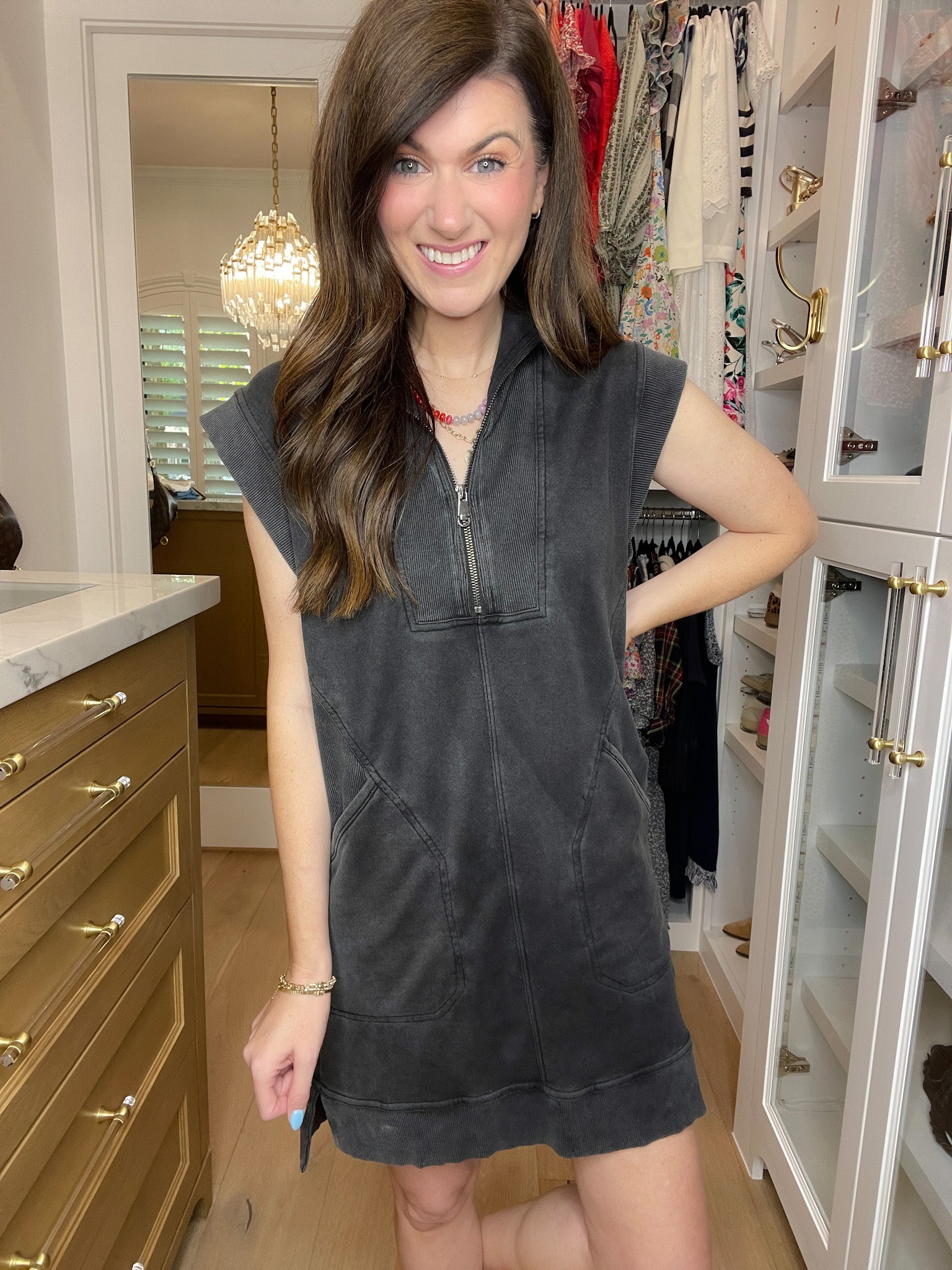 Shift into Gear Dress in Black