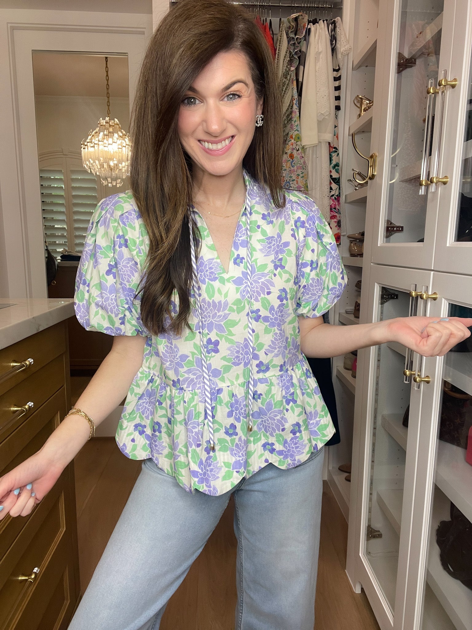 Feeling Butterflies Top in Periwinkle