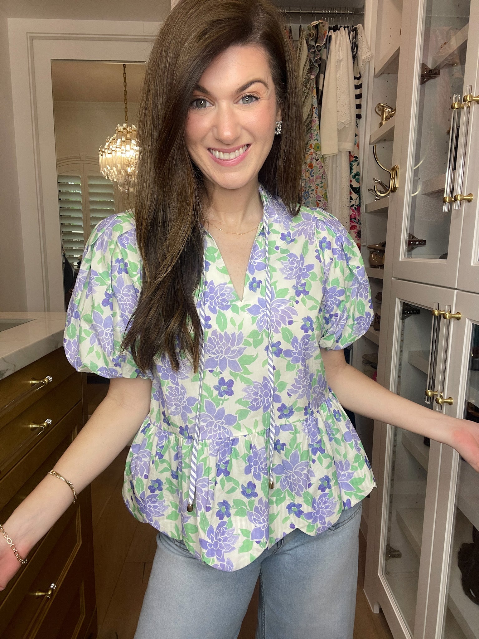 Feeling Butterflies Top in Periwinkle