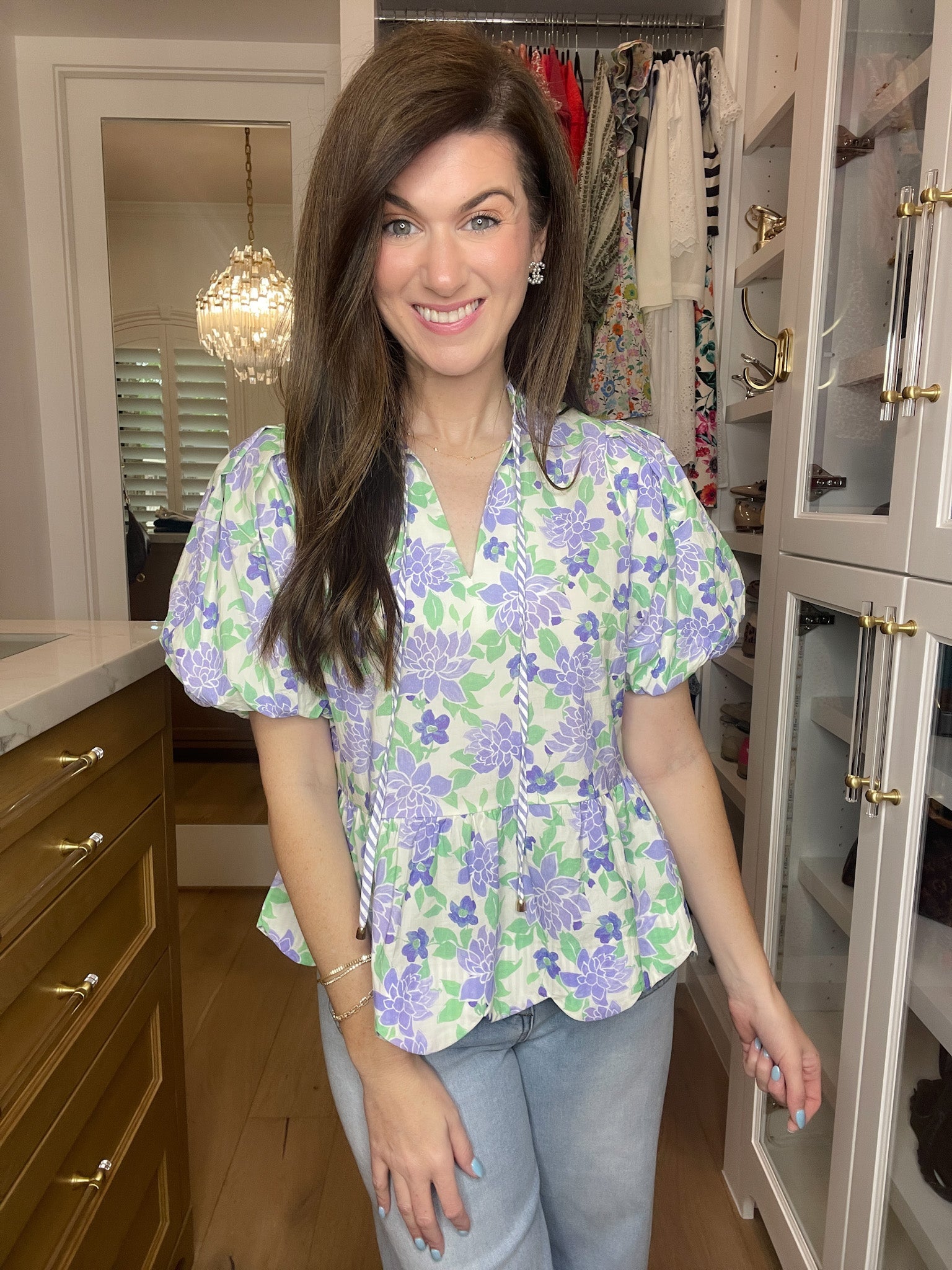 Feeling Butterflies Top in Periwinkle