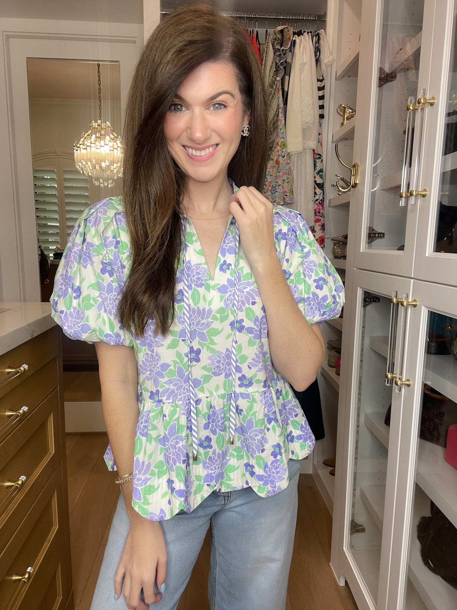 Feeling Butterflies Top in Periwinkle